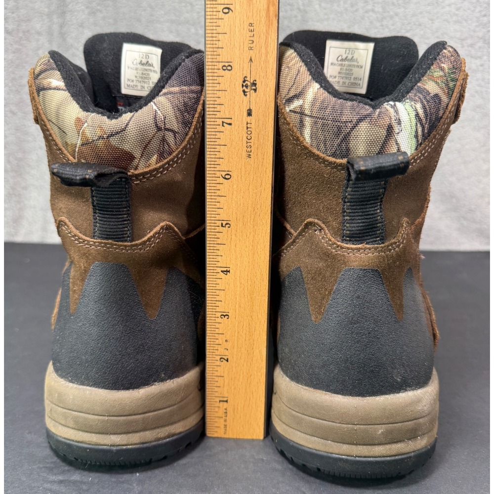 Cabelas Hunting Boots Mens 12 Brown Camo BOA Lacing Dry-Plus Thinsulate 81-8420 - Picture 8 of 12